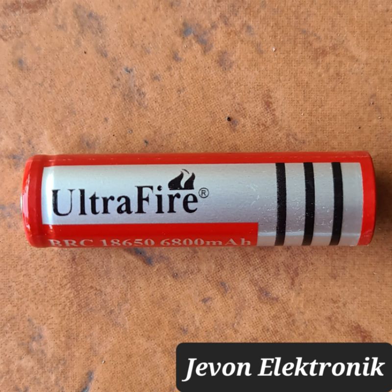 Baterai Ultrafire 18650 6800 Mah 3.7V Li-Ion Original Isi Ulang Batre Charge Asli Ori 6800Mah