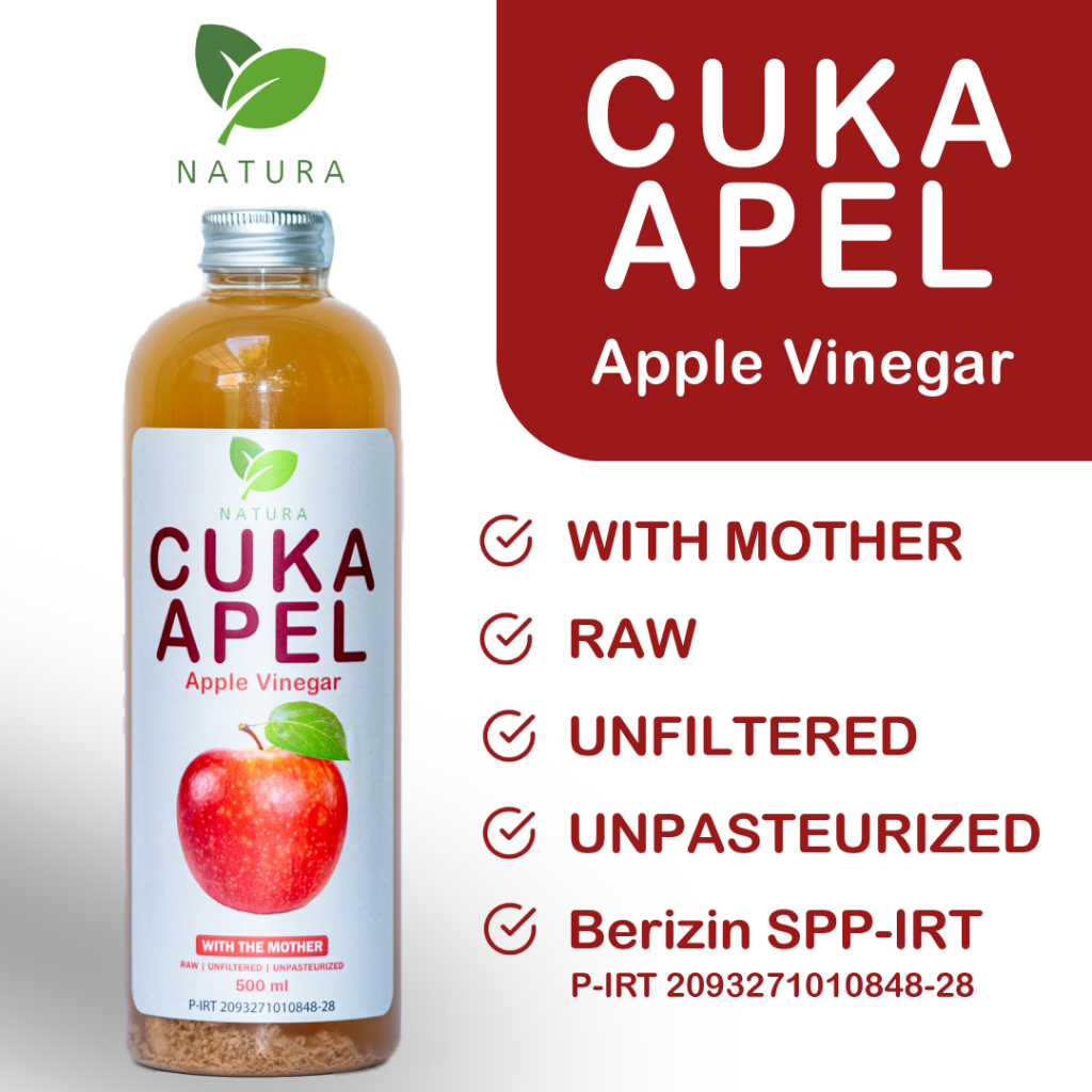 

NATURA - Cuka Apel / Apple Cider Vinegar with Mother / ACV / Minuman Diet & Kesehatan