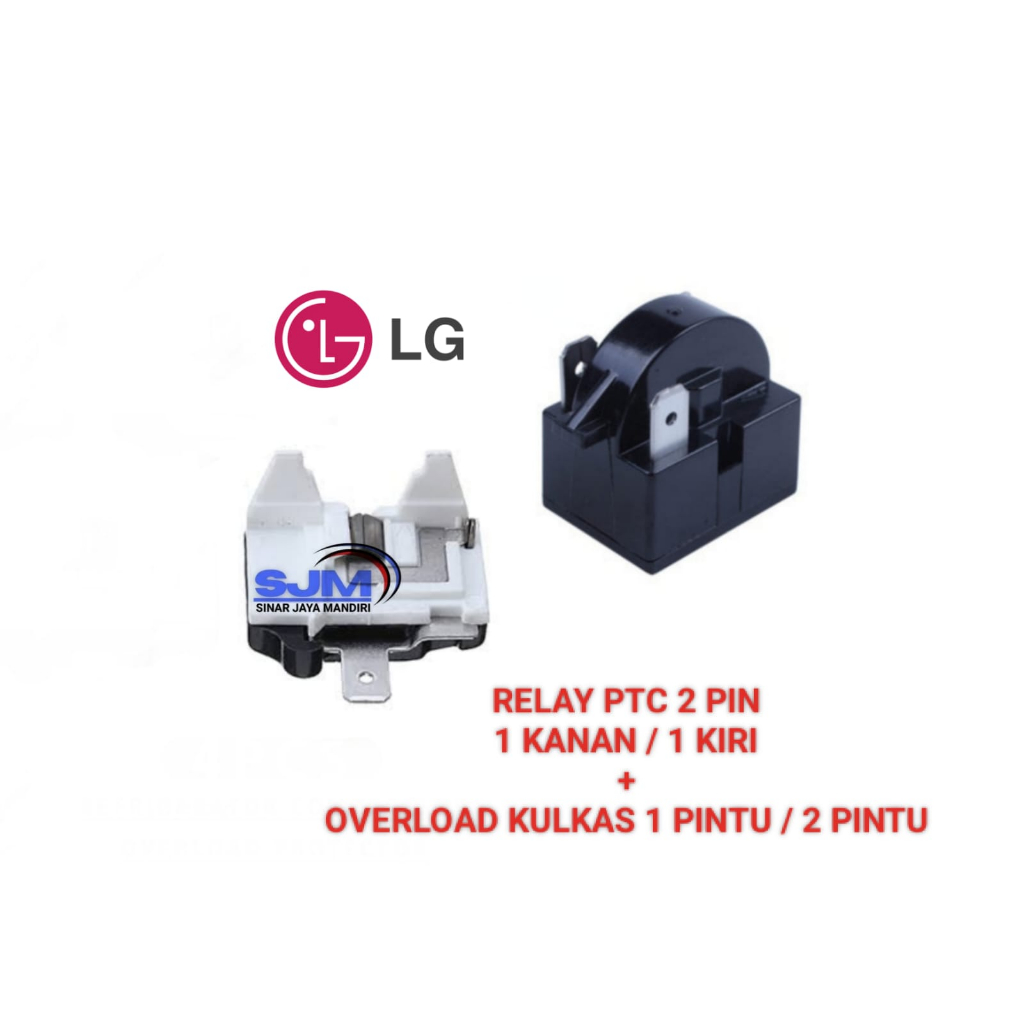 Relay Ptc 2 Pin + Overload Kulkas 2 Pintu LG