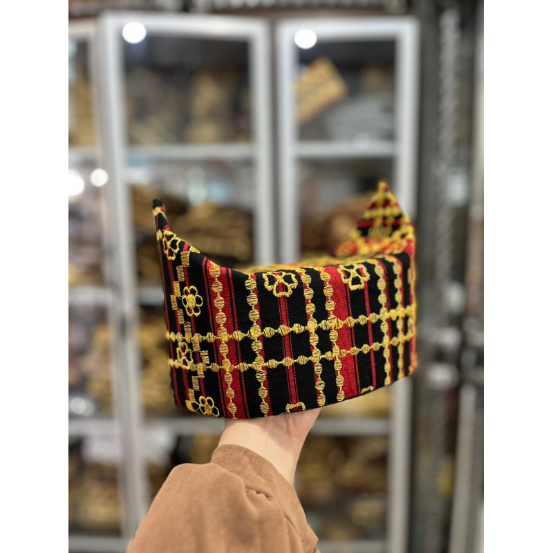 peci kopiah songkok tapis lampung oku sumatera perahu adat