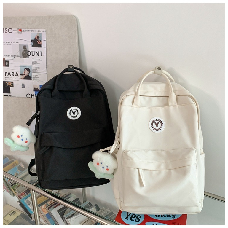 Mores Tas Ransel Laptop Wanita Pastel SIMA Korean Nilon backpack Import polos Tas sekolah lucu kuliah remaja