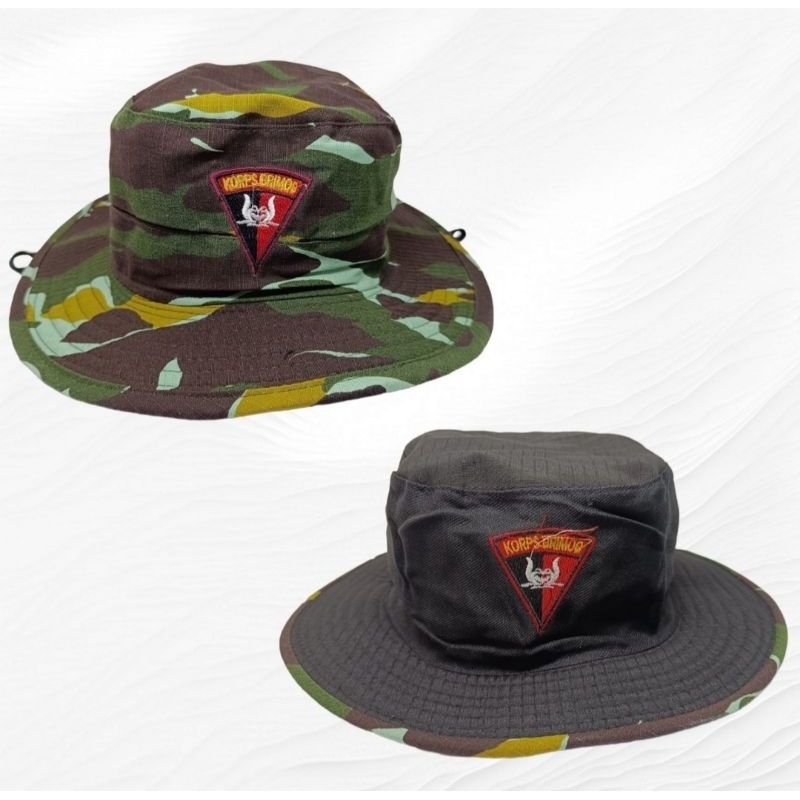 Topi Rimba Loreng Hitam Brimob