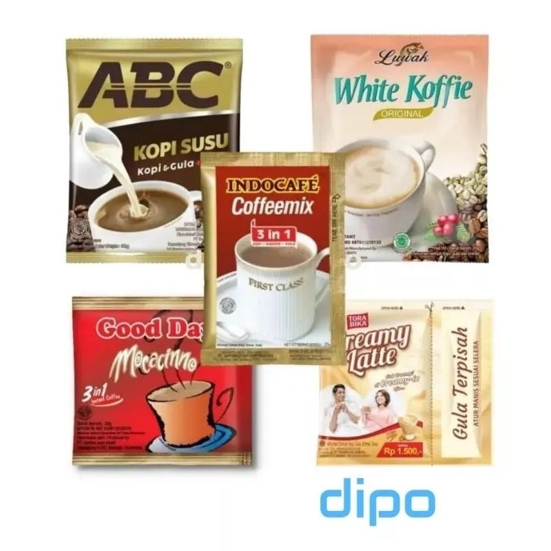 

KOPI RENCENG ISI 10 ABC /LUWAK/INDOCAFE/GOODDAY