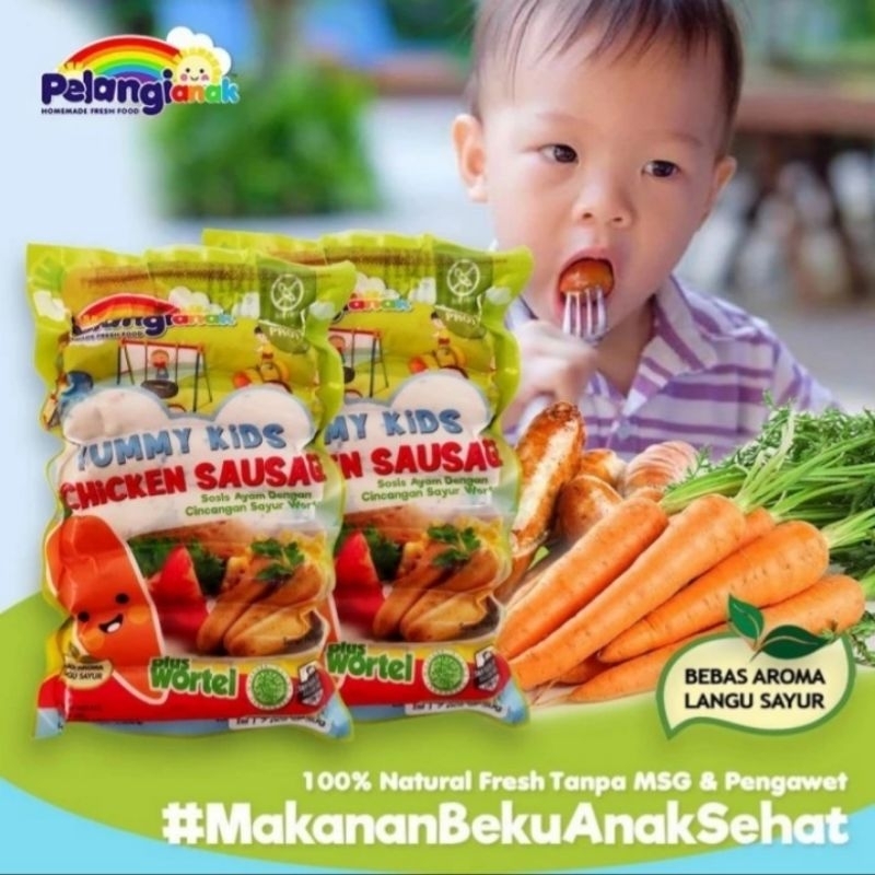 

Yummy Kids Sosis Ayam Pelangi Non MSG dan Pengawet Buatab