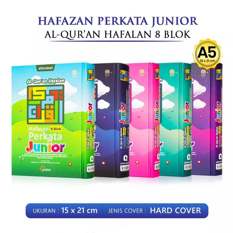 Mushaf alquran hafazan hafalan perkata junior 8 blok