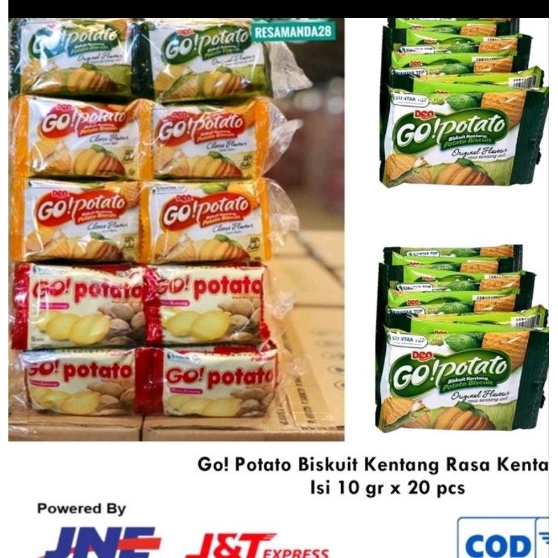 

GO! POTATO BISKUIT KENTANG RASA KENTANG ASLI 1 PAK ISI 7 GR X 20 PCS