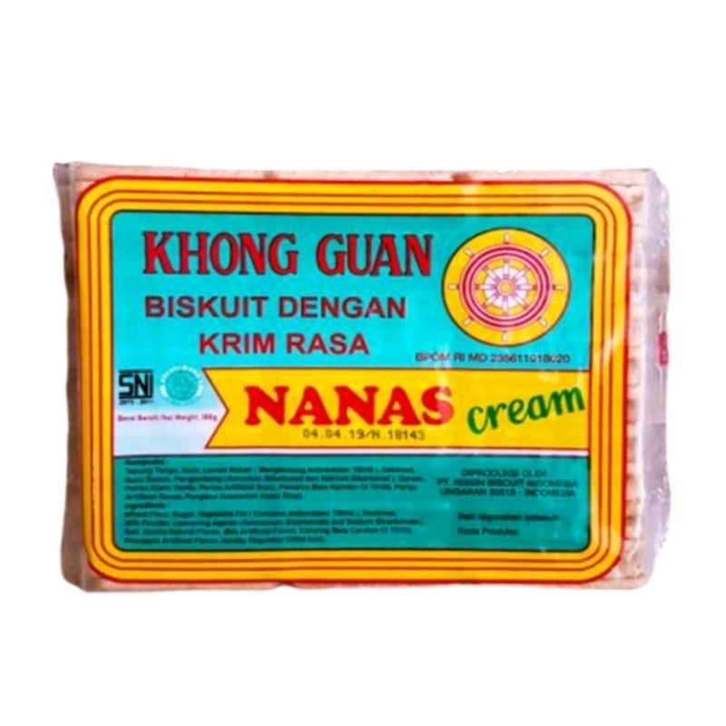 

KHONG GUAN BISKUIT DENGAN KRIM RASA NANAS CREAM NETTO 300 GR