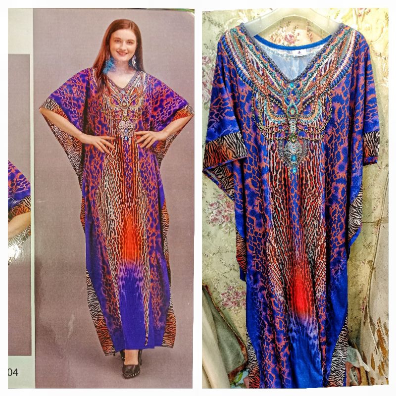 kaftan motif mewah ori india