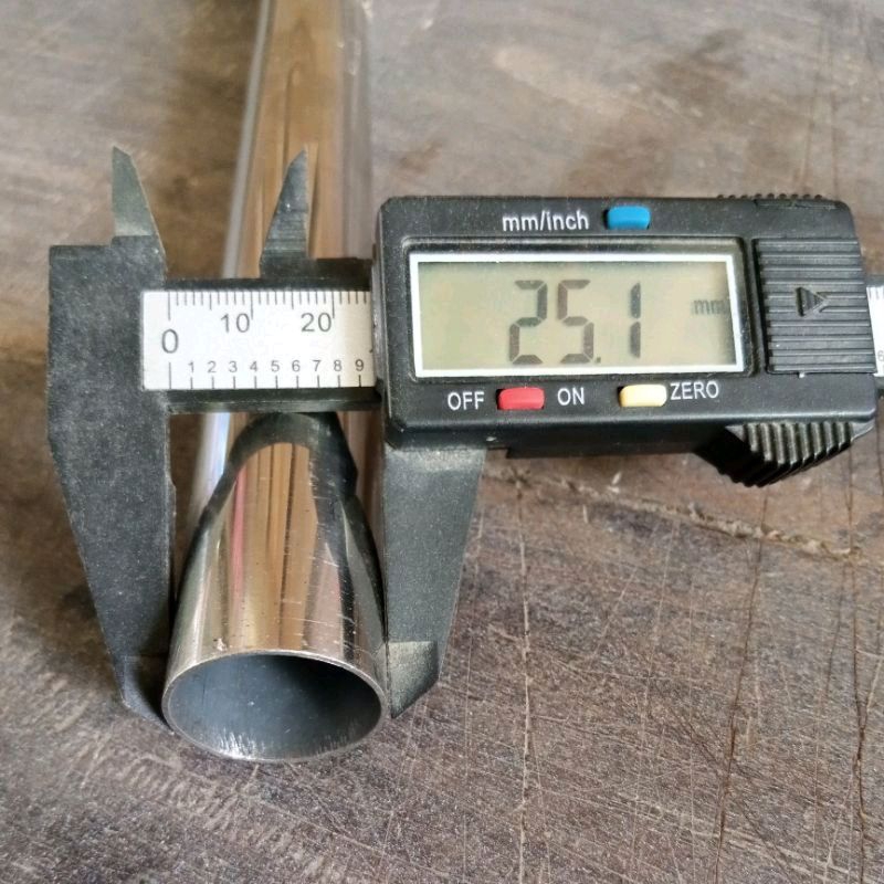 Pipa Bulat Stainless OD 25 mm Tebal 1,5 mm Panjang 25 cm
