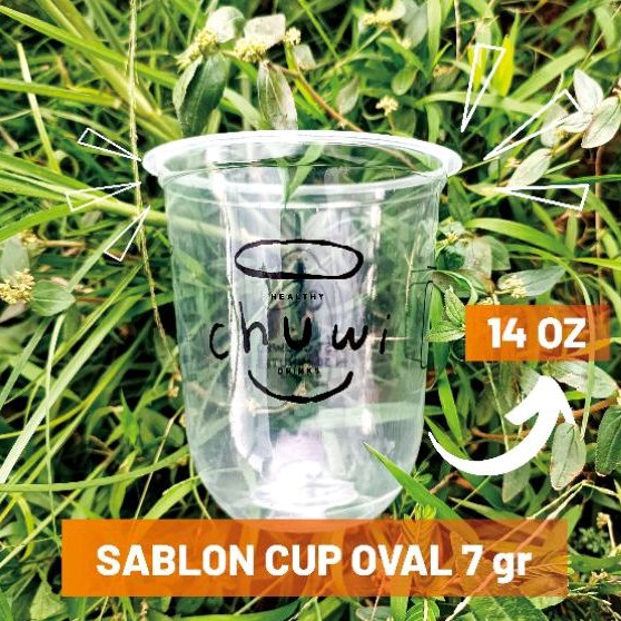 Sablon cup 14 oz oval