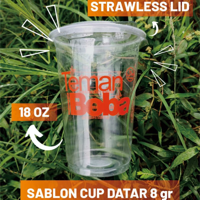Sablon cup 18 oz datar