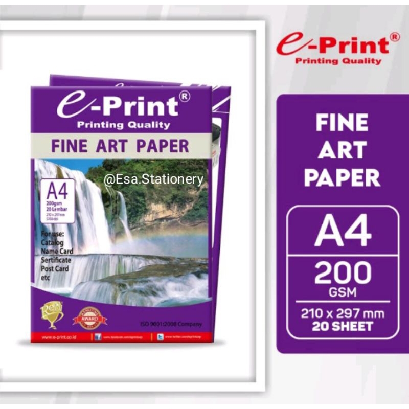 

E-PPrint Kertas Foto Fine Art Paper 200gsm