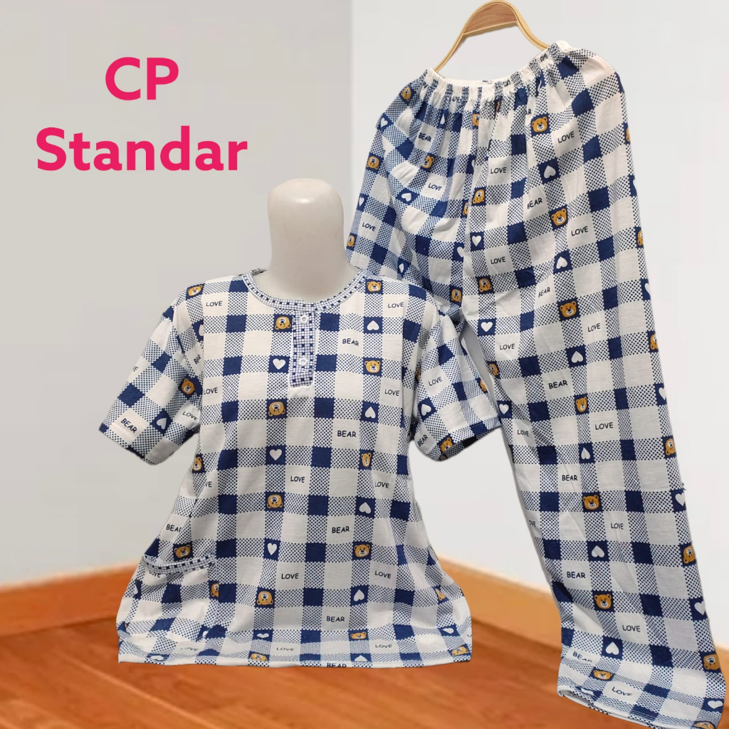 BabyDoll Wanita CP Standar Bahan Kaos Motif Bordir Murah