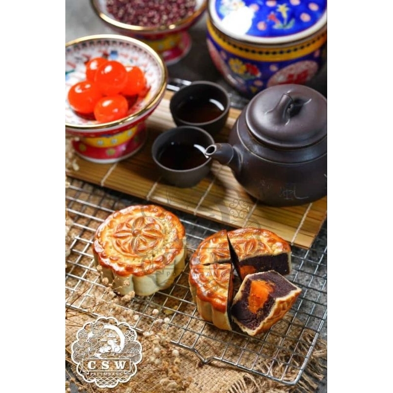 

Mooncake Citra Sari Wangi Vegetarian / Kue Bulan CSW Vegetarian Palembang Varian 2