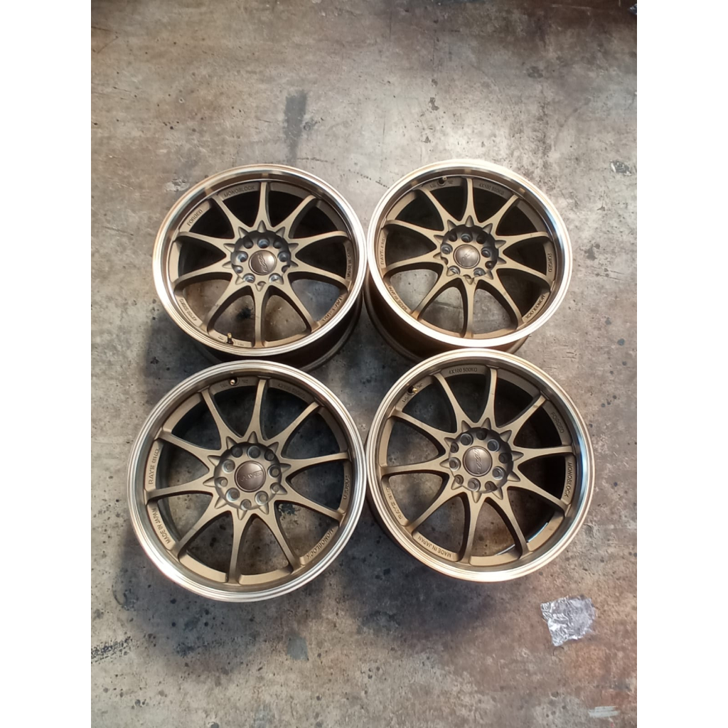 Velg Mobil Bekas Ring 17 Lubang 5 CE28 VOLK RAYS R17X7 10X100-114,3 ET42