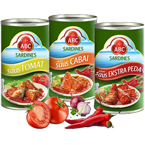 

ABC Sarden Saus Extra Pedas Cabai Tomat Serundeng 155gr dan 425gr Siap Goreng Bumbu Serundeng Sardines Abc