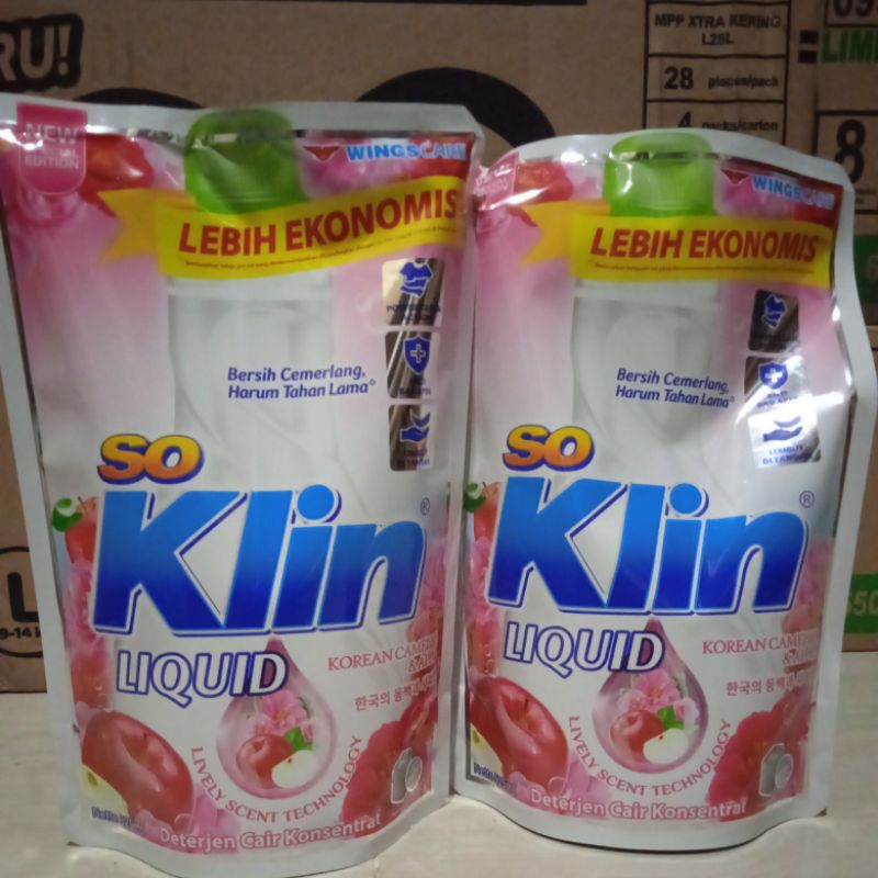 Soklin liquid detergent cair korean camelia 525ml