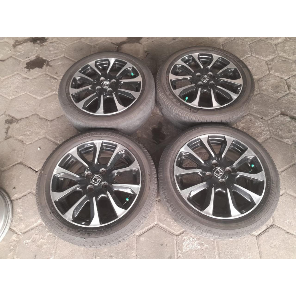 Velg Original Oem Bekas Mobil Jazz Rs Ring 16x6 Pcd 4x100 B/P Bonus Ban Pnp Brio City Freed