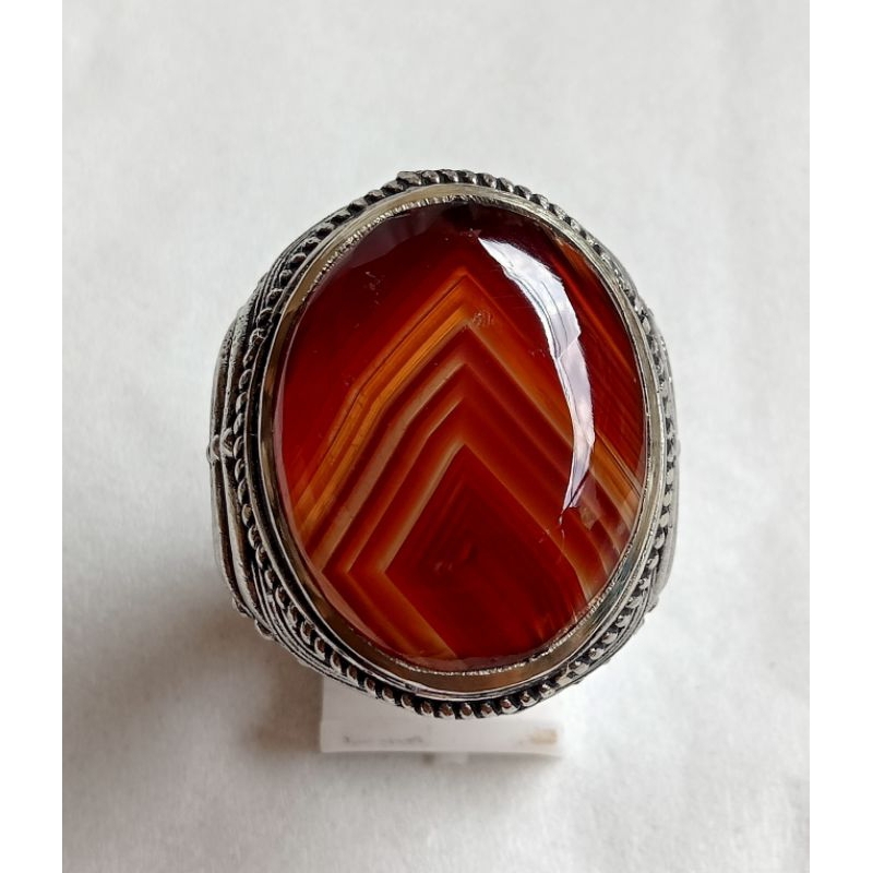 Koleksi Permata Batu Akik Junjung Derajat Junder Motif Merah Toppp