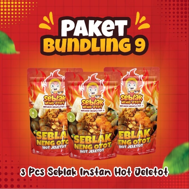 

PAKET BUNDLING 9 Seblak Instan Neng Otot Varian Hot Jeletot (3pcs)