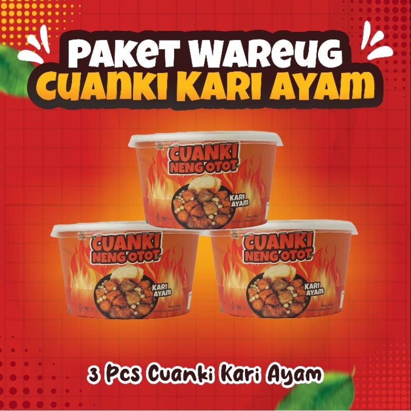 

PAKET BUNDLING 3pcs Cuanki Neng Otot Snack Varian Kari ayam