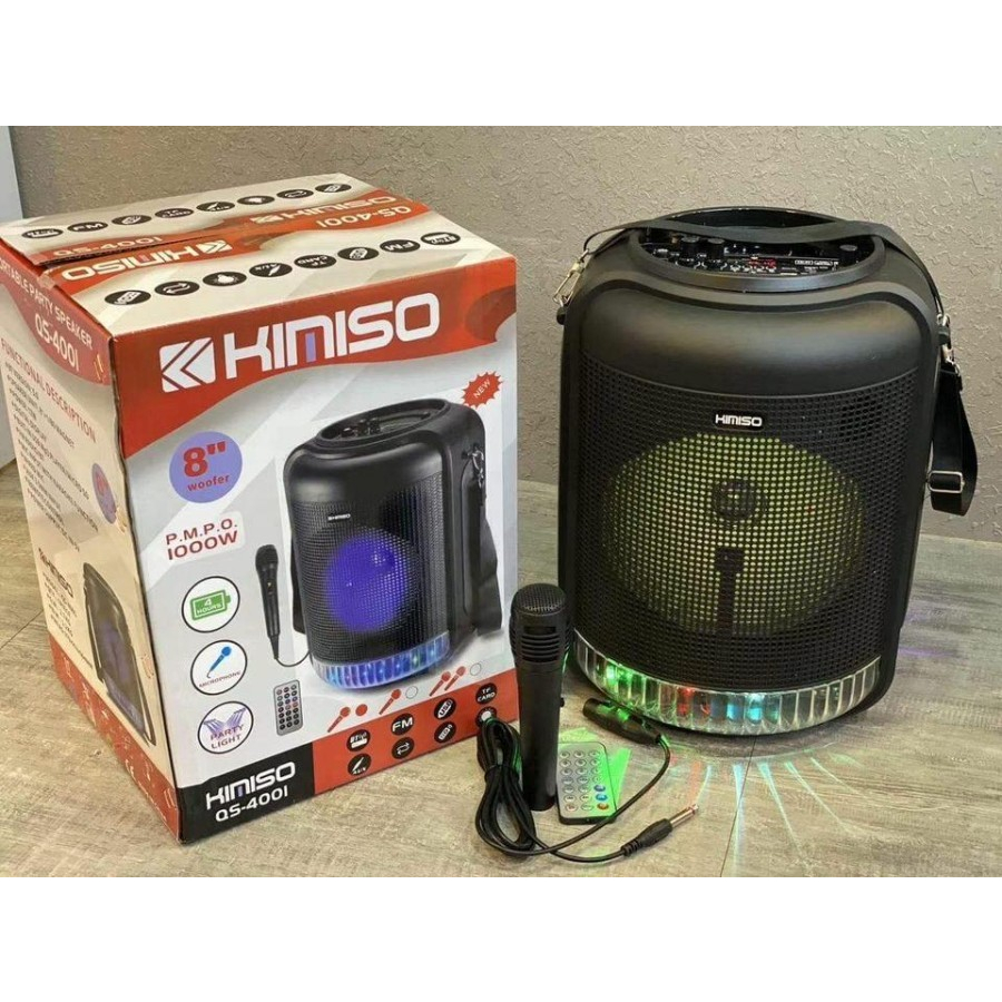 Speaker Bluetooth Wireless KIMISO QS-4001 8.8 Inch Free Mic