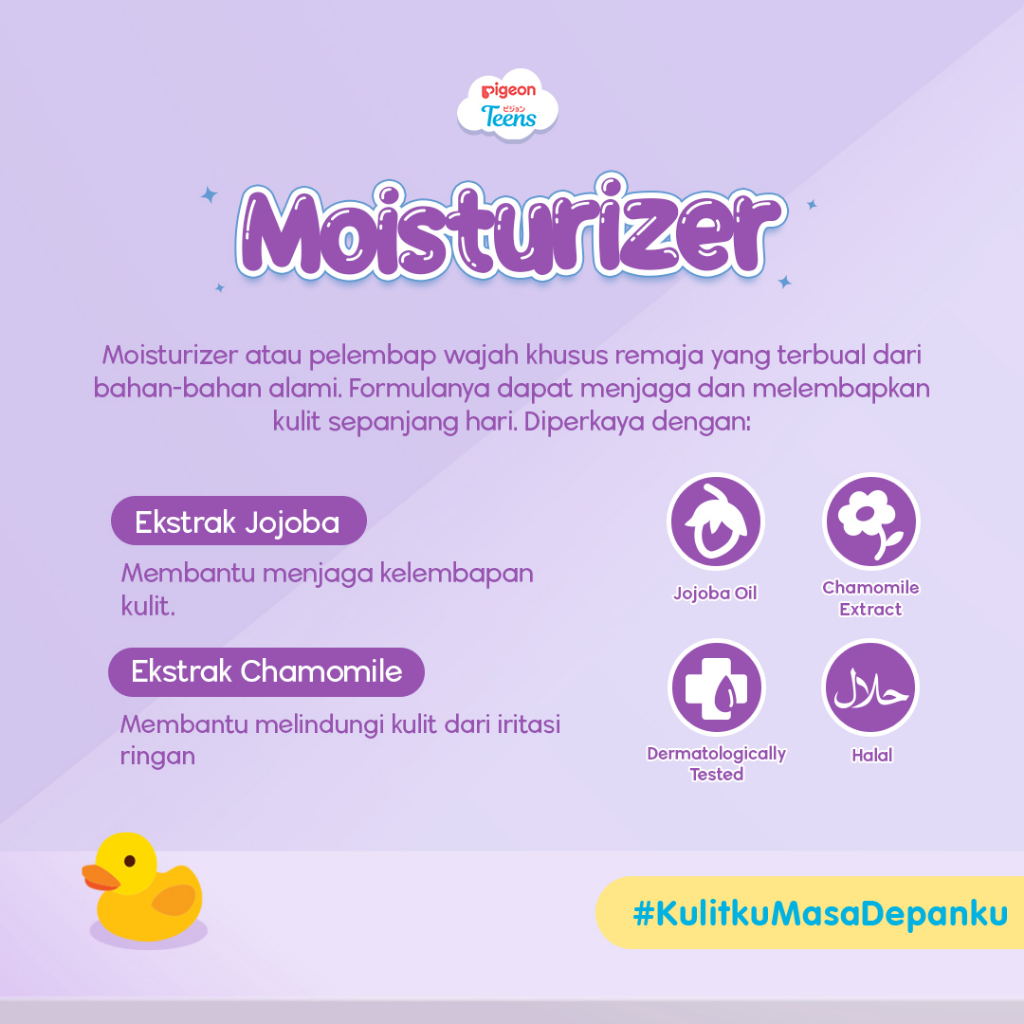 Pigeon Teens Moisturizer For All Skin Types 20ml &amp; 50ml / Pelembab Wajah
