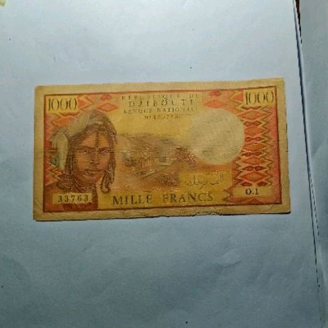 Koleksi Uang Kertas Kuno 1000 Mille Djibouti Franc