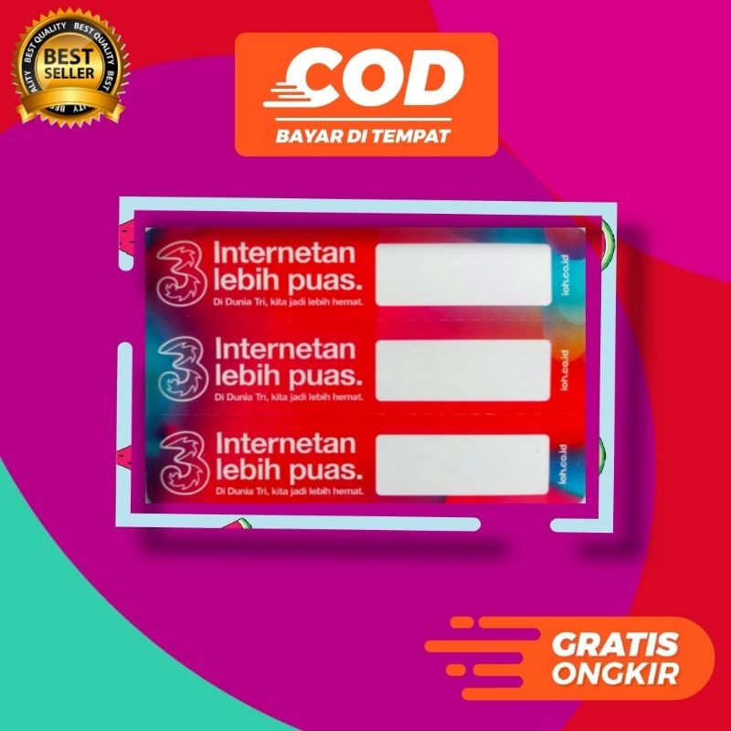 Kartu Voucher Kosongan Tri Berlaku Seluruh Indonesia