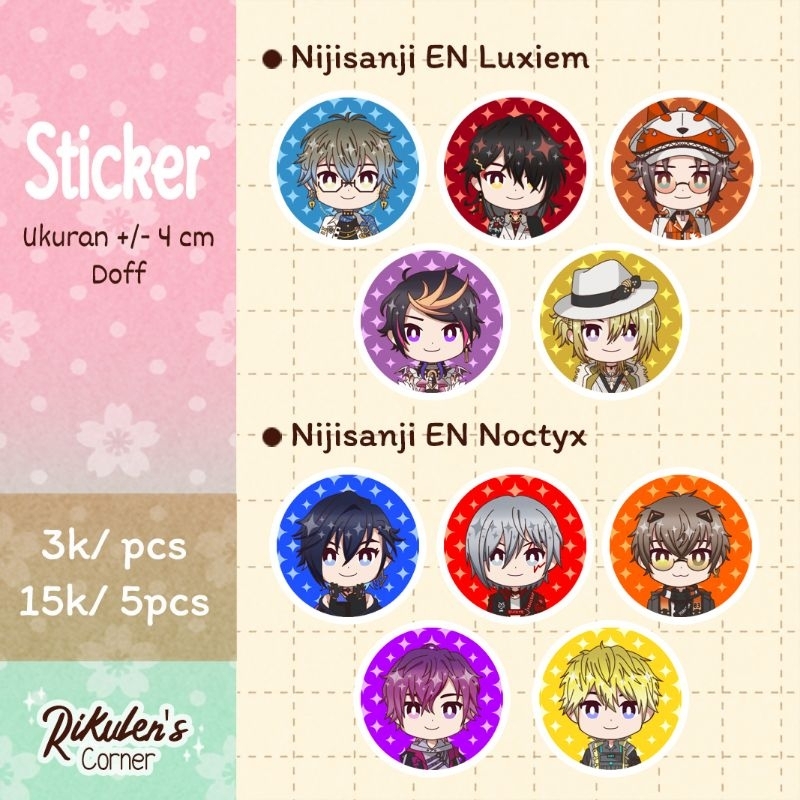 Luxiem Nijisanji EN Vtuber - Circle Sticker