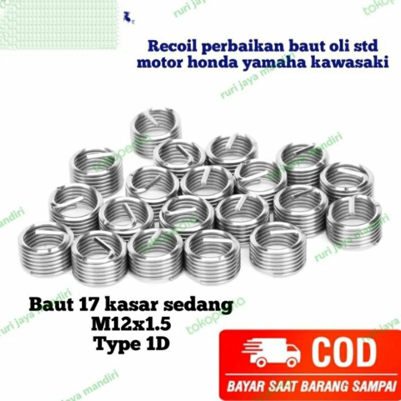 recoil baut pembuangan oli motor cocok untuk baut oli std baut 17