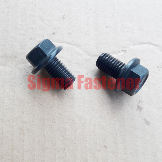 Flange Bolt Baut Topi Hitam M12x1.75x20