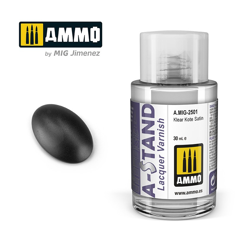 

AMIG2501 A-STAND : Klear Kote Satin Varnish ( Lacquer Alclad II )