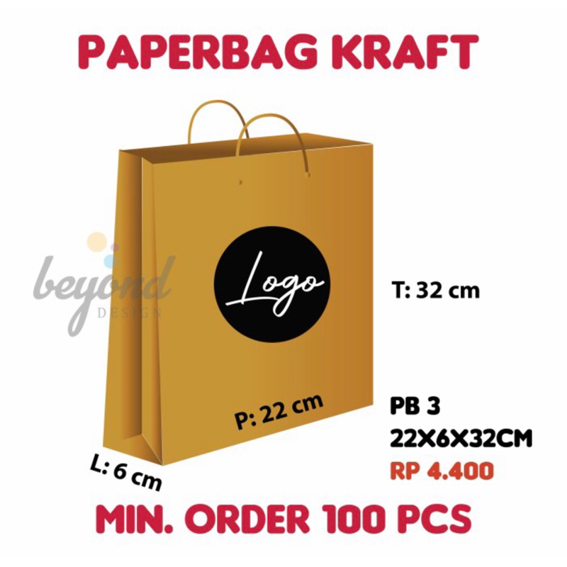 

Paperbag Kraft Custom Logo PB3