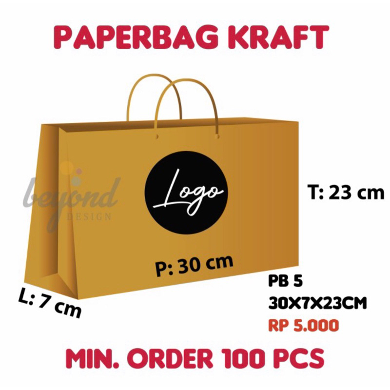 

Paperbag Kraft Custom Logo PB5