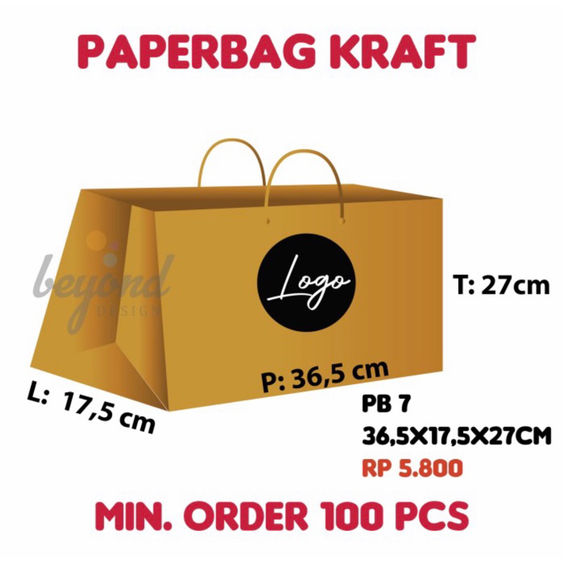 

Paperbag Kraft Custom Logo PB7