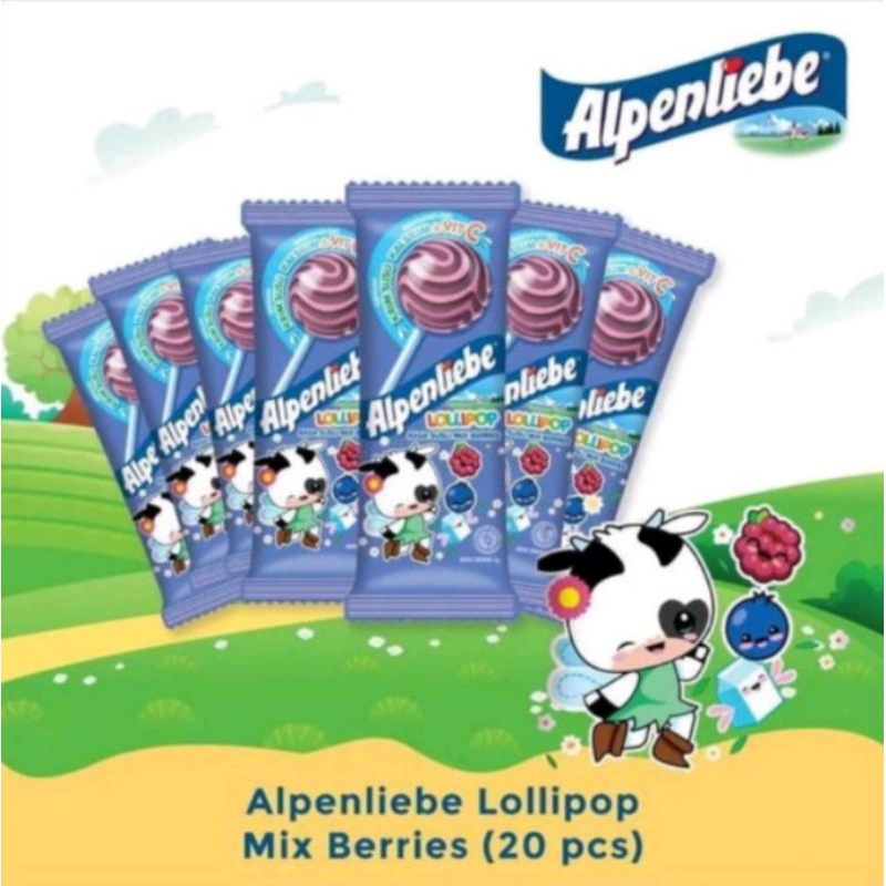 

Alpenliebe Lolipop Rasa susu Mix Berries isi 24pcs @10,5gr ( kemasan renteng)