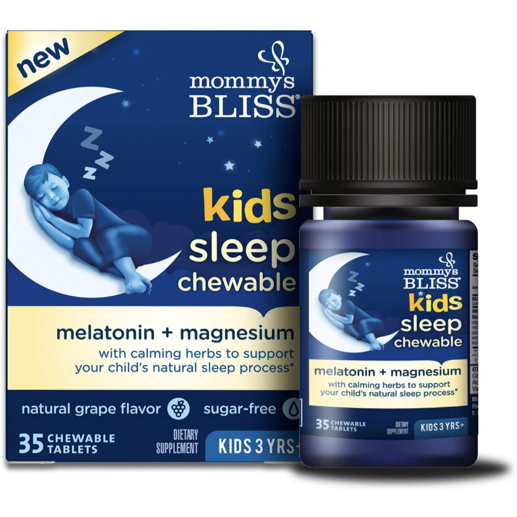 Mommy's Bliss Kids Sleep Chewable Melatonin Magnesium Kids 3 Yrs + - 35 Tablet