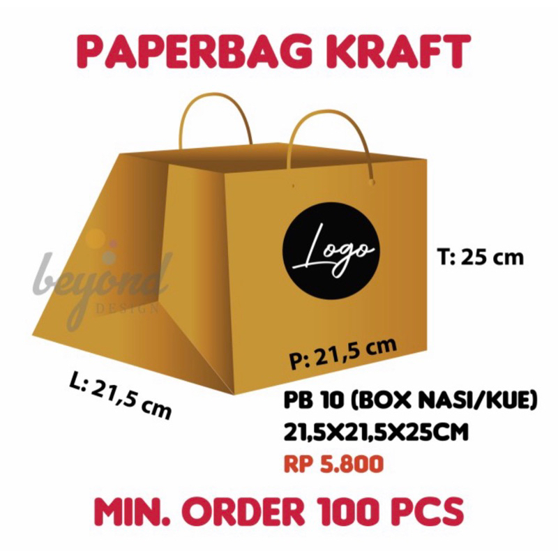 

Paperbag Kraft Custom Logo PB10
