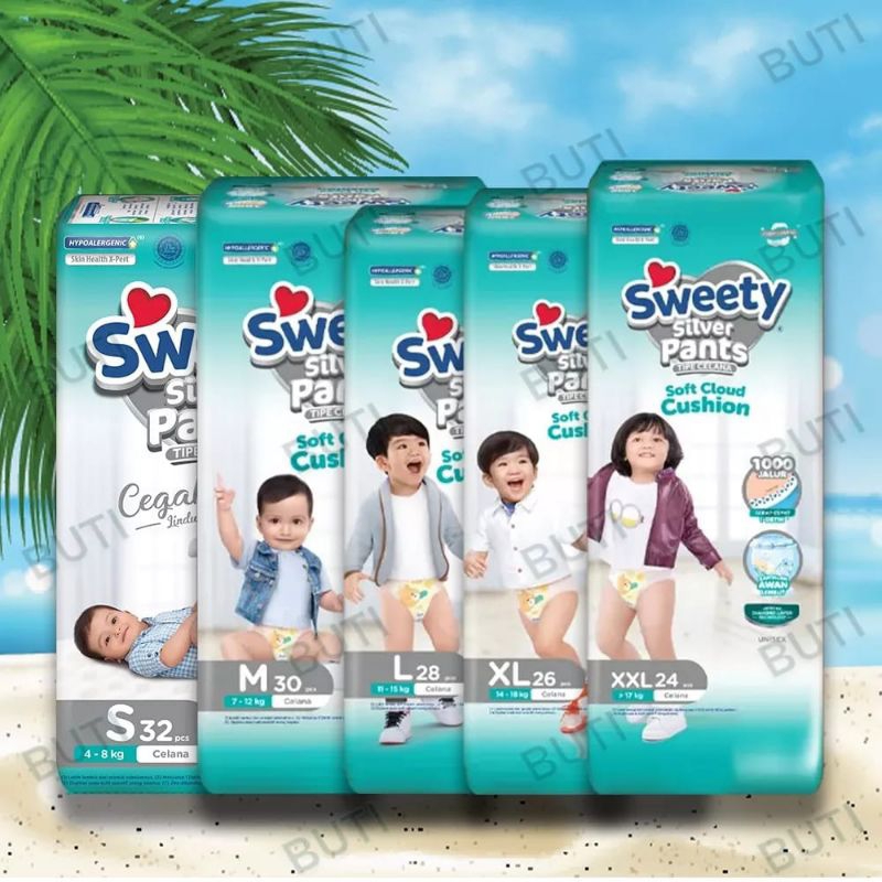 Sweety Silver Bronze Pants Pampers S M L XL