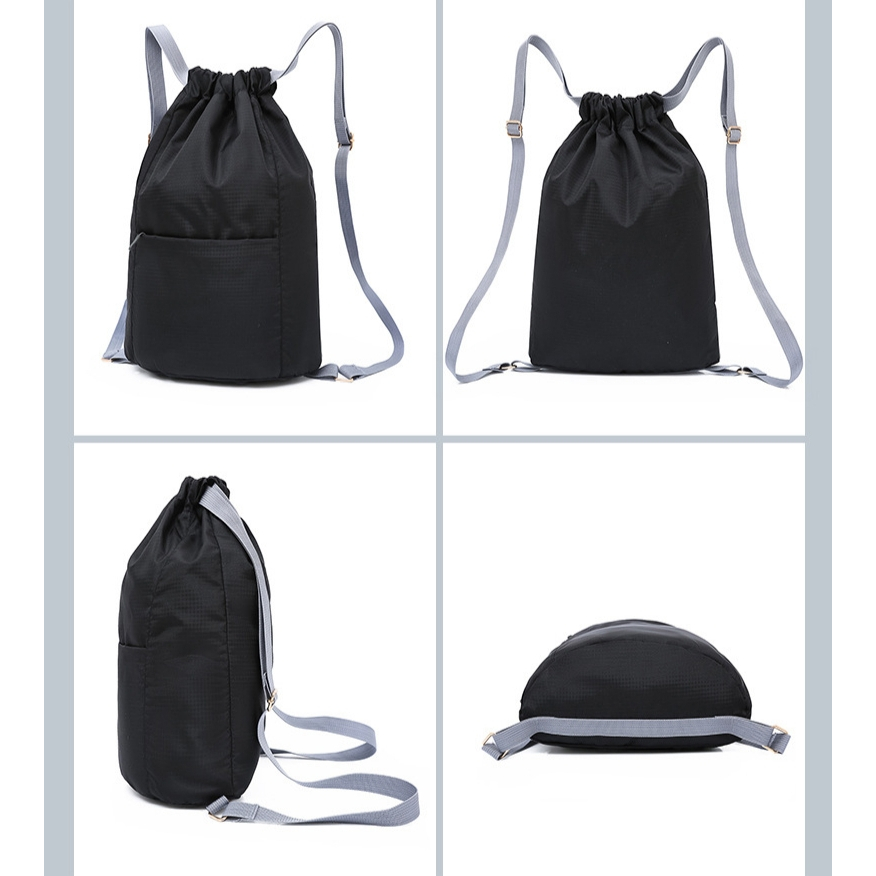String Bag Pria dan Wanita / Tas Serut Unisex/ Tas Punggung Motif Sablon Polos / Tas Murah Multifungsi Waterproof Bahan Cordura premium