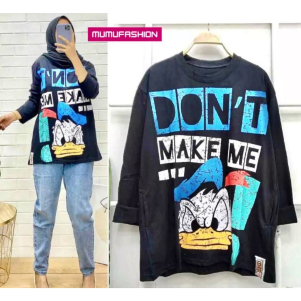 Baju Wanita Fashion wanita Kaos Wanita Atasan Wanita Kaos Lengan Panjang Wanita  BAJU SWEATER OVERSI