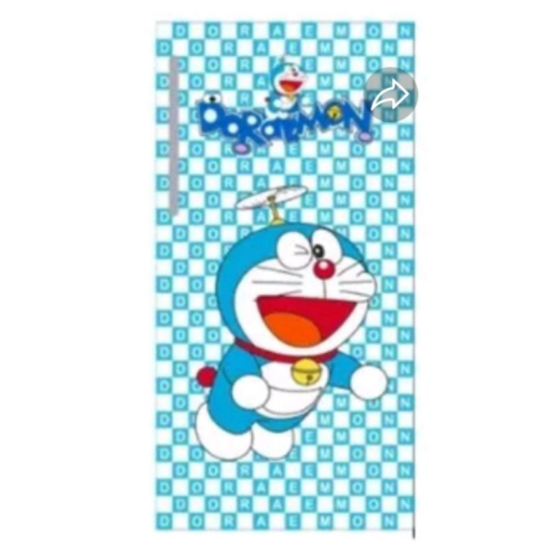 Stiker kulkas 1 pintu motif doraemon