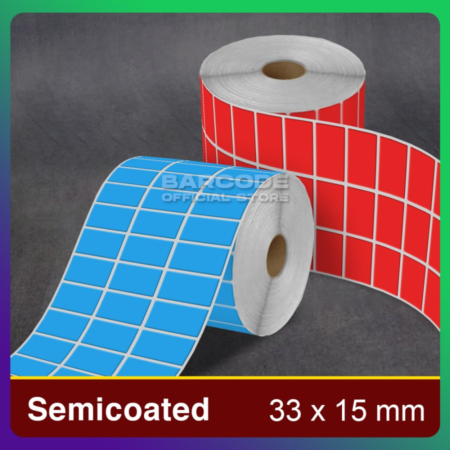 

Stiker Label Semicoat Warna 33mm x 15mm 10000 Pcs 3 Line
