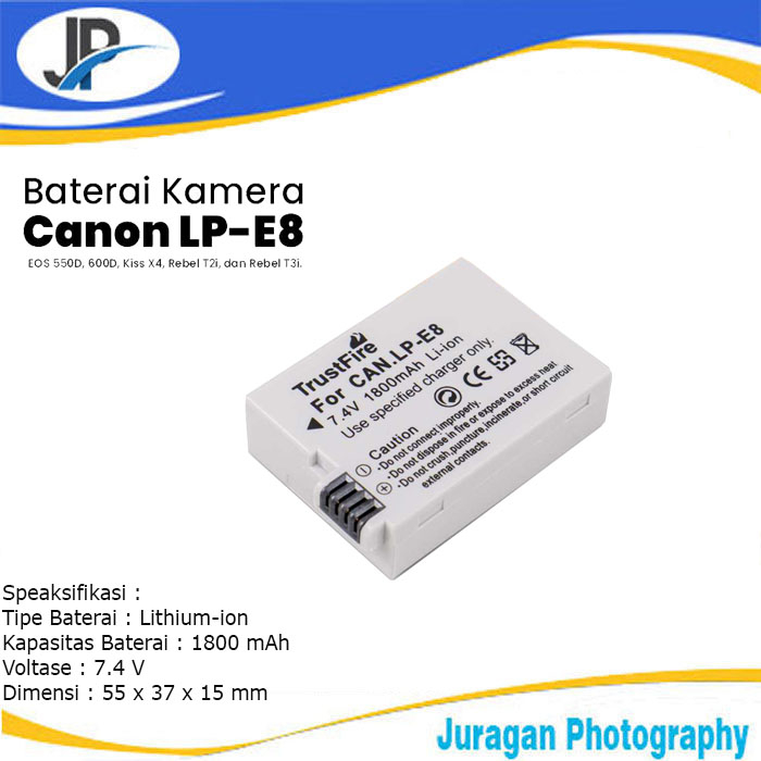Baterai Kamera Canon EOS 550D LP-E8 / Battery Canon eos LP-E8