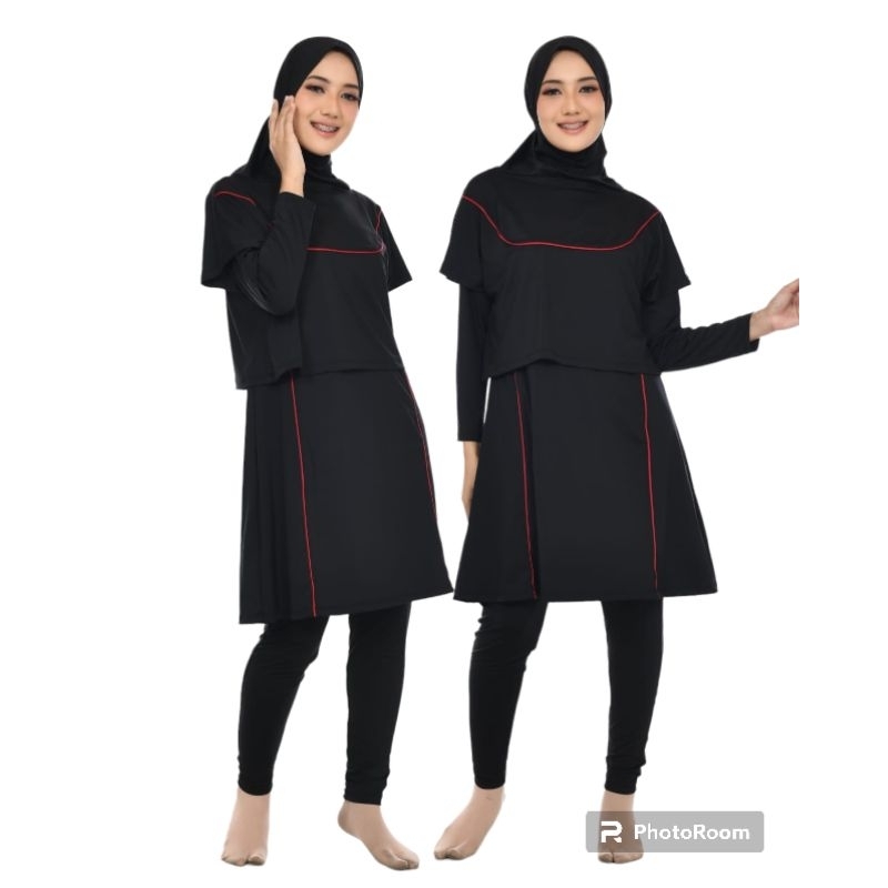 Baju renang muslimah dewasa baju renang hijab syar'i baju renang perempuan/wanita jumbo baju renang 