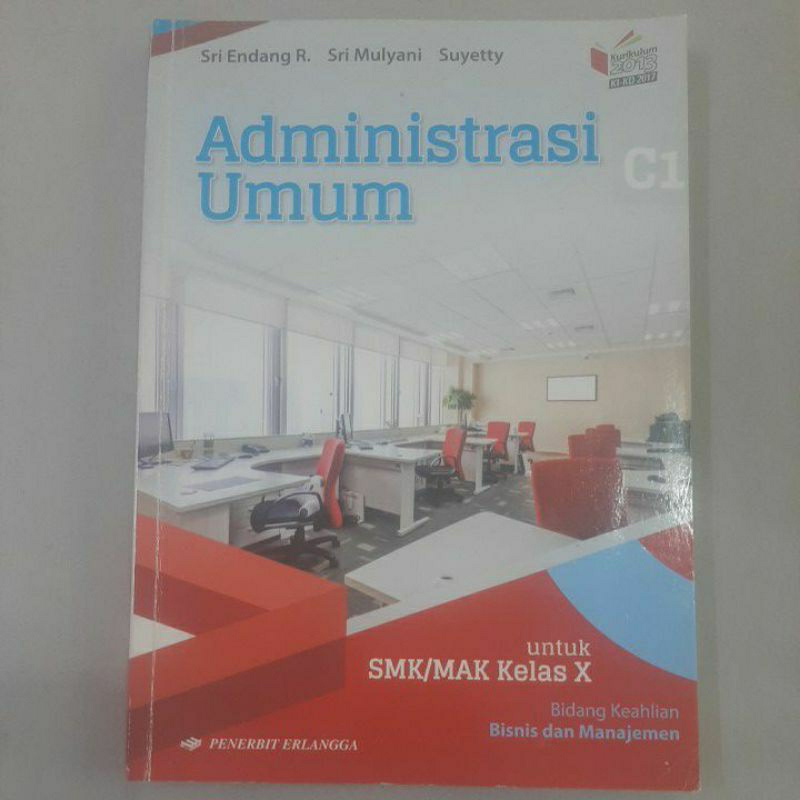 BUKU ADMINISTRASI UMUM KELAS X 10 1 SMK MAK  ERLANGGA
