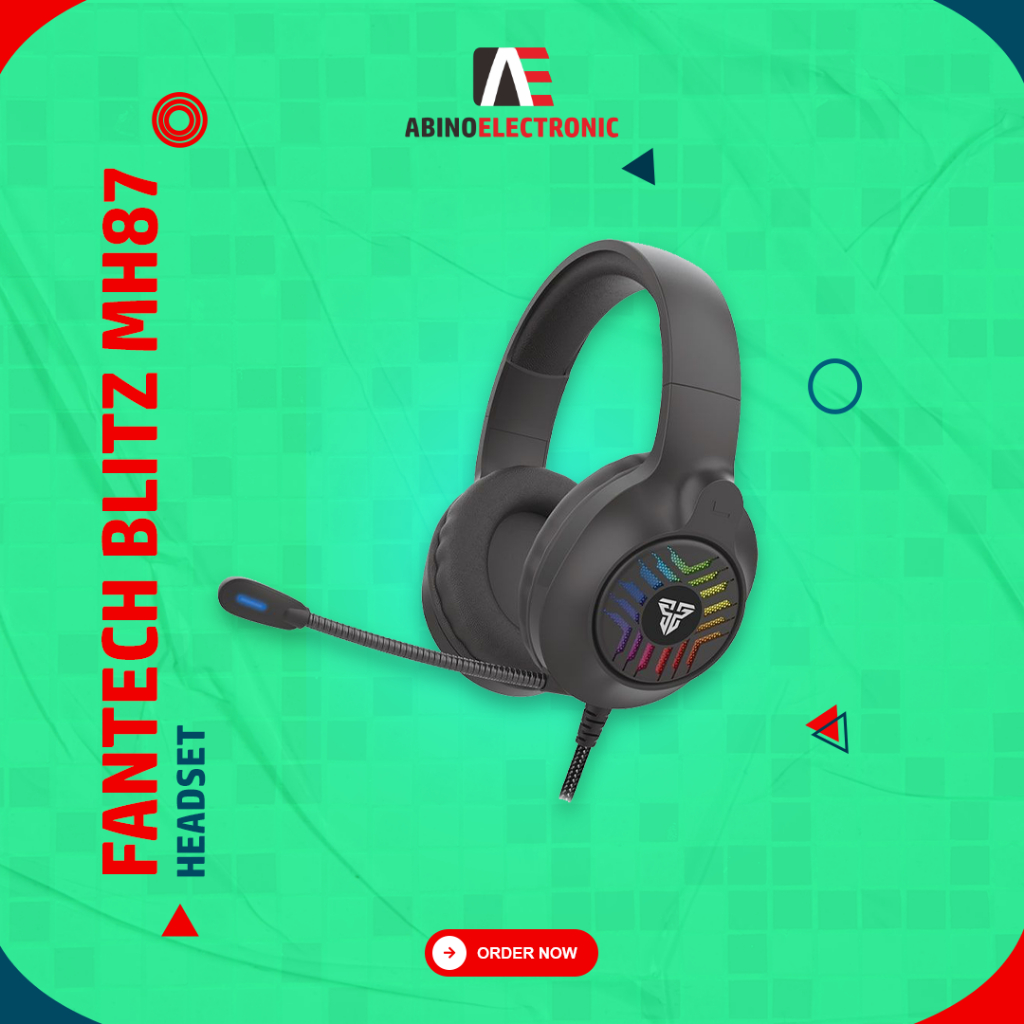 Headset Gaming Fantech Blitz MH87 Headphone Komputer PC Laptop HP