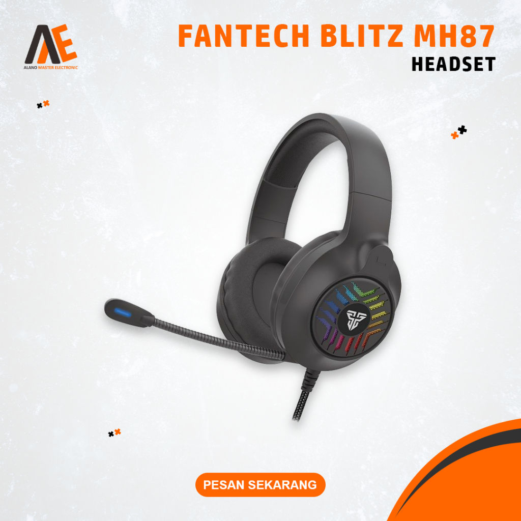 Headset Fantech Blitz MH87 Gaming Headphone Komputer PC Laptop HP
