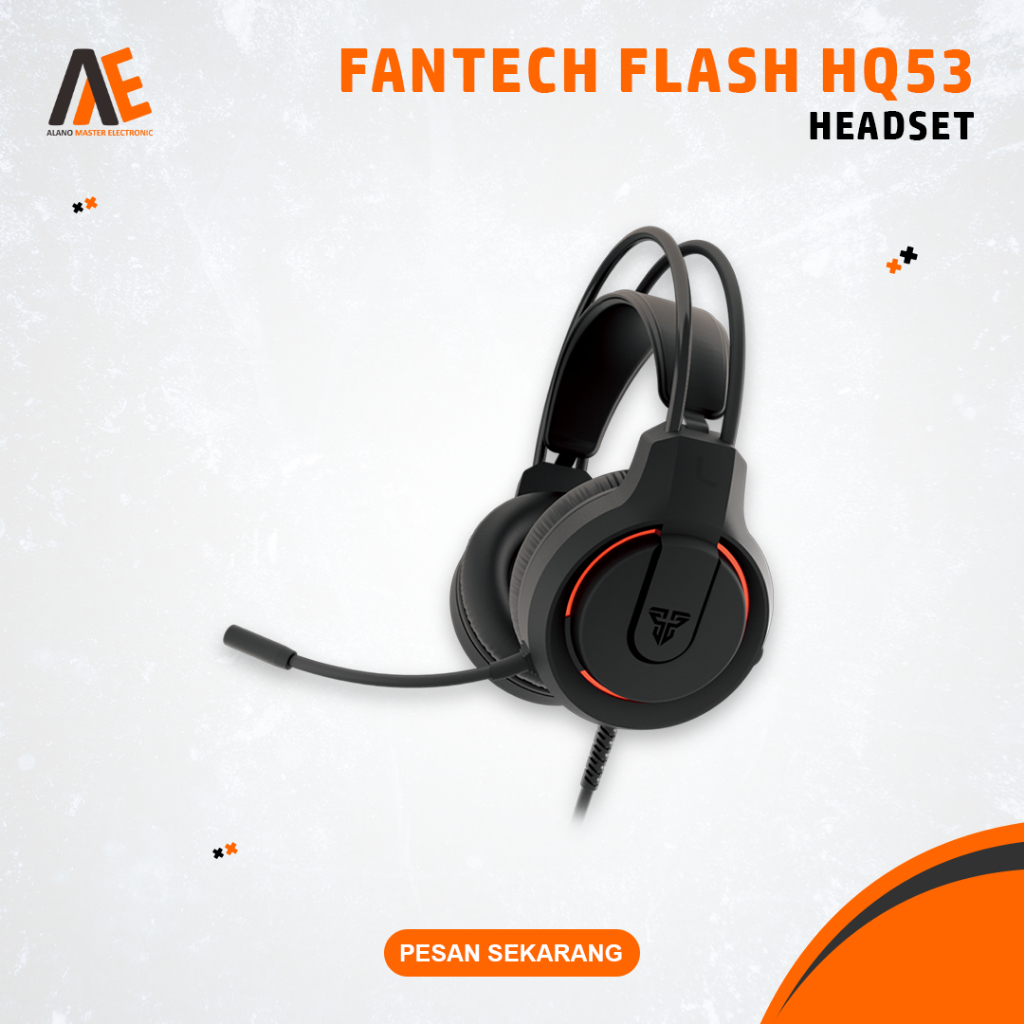 Headset Fantech Flash HQ53 Gaming Headphone Komputer PC Laptop HP